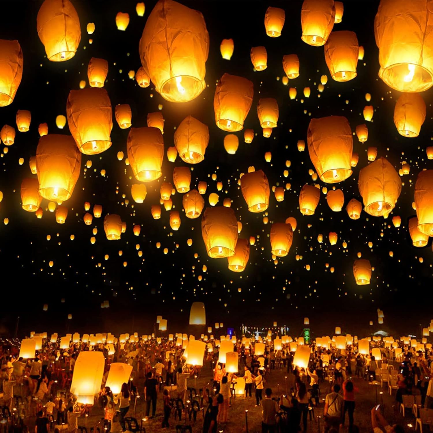 Wholesale Biodegradable Sky Lanterns - Eco-Friendly Wish Lanterns for Wedding & Festival